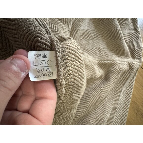 Chaps Ralph Lauren Hand Frame Sweater Men XL Fisherman Cream Cable Knit Classic - Picture 10 of 12